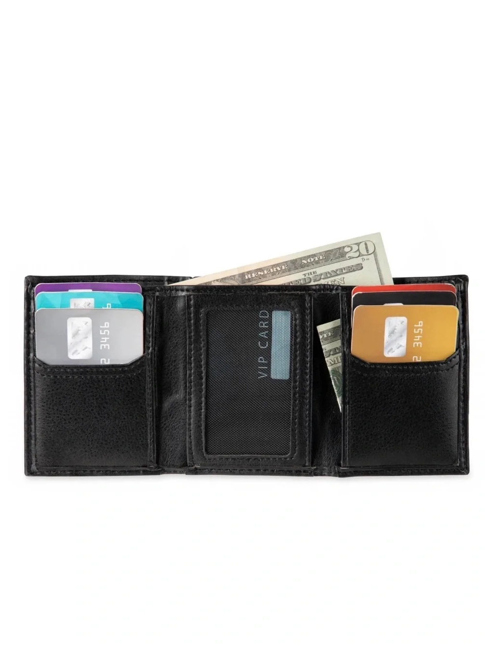 Men’s Levi’s Black Leather Trifold Wallet